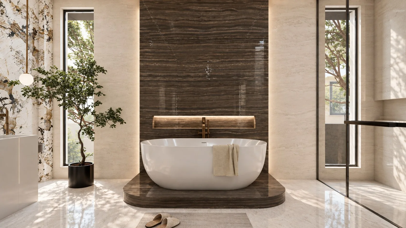 Baño principal con bañera